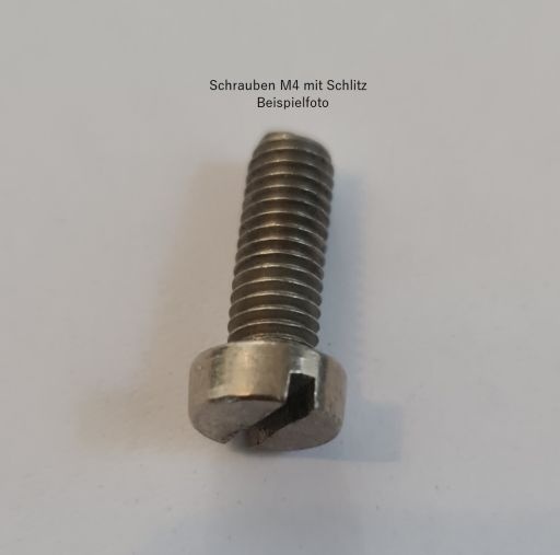 Zylinderschraube mit Schlitz M4x25, 100er Pack