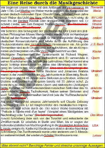 Transparentsatz Rätselspiele