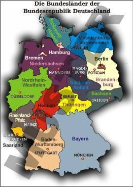 Transparentsatz Die Bundesländer der Bundesrepublik Deutschland