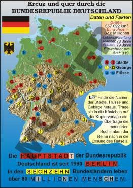 Transparentsatz Kreuz und quer durch die Bundesrepublik Deutschland