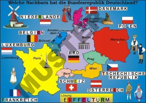 Transparentsatz Welche Nachbarn hat die Bundesrepublik Deutschland ?