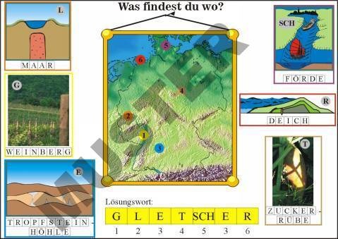 Transparentsatz Rätselspiele: Leben in Deutschland