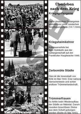 Einzeltransparent Überleben nach dem Krieg