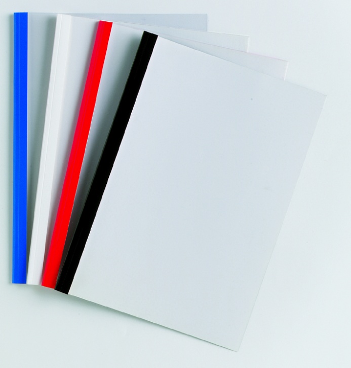 Thermobindemappen, 2mm Rücken, Format A4, Vorderseite Klarsichtf Thermobindemappen, 2mm Rücken, Format A4, Vorderseite Klarsichtf