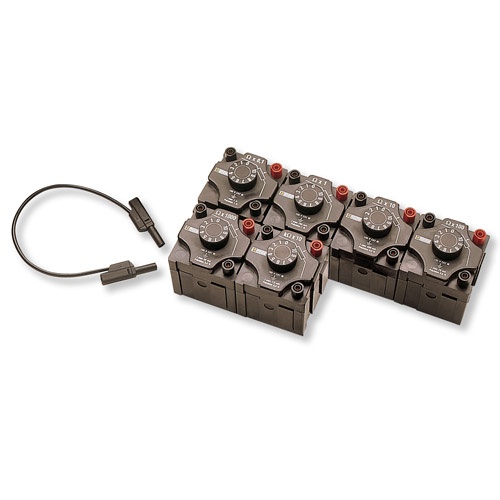 Widerstandsdekade, 0,1 ... 1 Ohm,  mit einander verbindbar