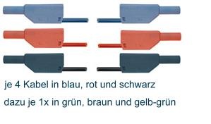 Sicherheits - Experimentierkabel 2,5mm², 75cm, Satz (15)
