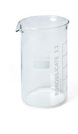 Becherglas 600ml, Satz à 10, Borosilikatglas 3.3, h.F.