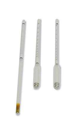 Dichte-Aräometer, Satz 3, Dichtebestimmung von Flüssigkeiten