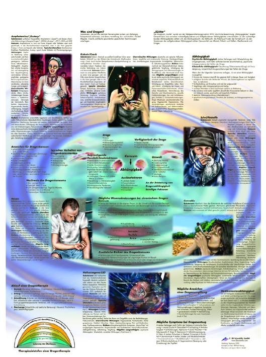 Anatomische Lehrtafel, Drogenabhängigkeit