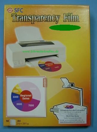 Laser / Kopier-Overheadfolien (PPC 100) für Einzel und Stapelein