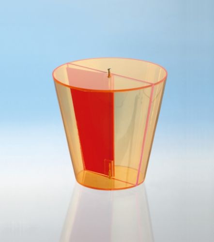 Geometriekörper aus farbigem Acryl, Zylinder