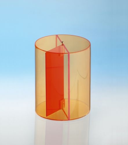 Geometriekörper aus farbigem Acryl, Zylinder