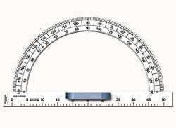 Winkelmesser, Polystyrol, weiß, 52 cm, magnethaftend