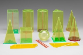Satz aus 10 Geo - Füllkörper mit Mittelachsen