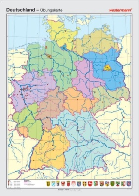 Wandkarte Deutschland, gesamt
