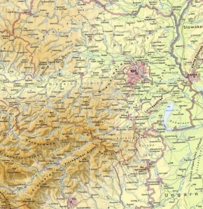 Posterkarte Österreich, physisch, 89 x 65 cm, 1:750 000