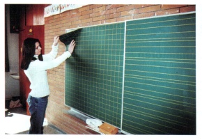 Tafelfolie zum Selbstaufziehen, Lineatur 1. Schuljahr