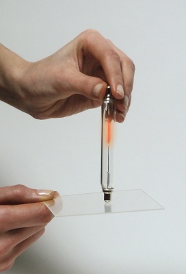 Glimmlampe Soffitte, 100x13 mm, mit Neonfüllung