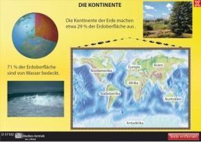 Interaktives Tafelbild: Die Kontinente