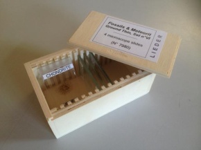 Gesteinsdünnschliffe Serie VI Fossile und Meteorite  4 Dauerpräparate