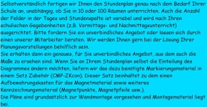 Zusatzplan mit 53 Spalten für 12 Stunden, weiß