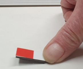 Satz Kippmagnete für Stundenplan, schwarz mit Streifen - weiß