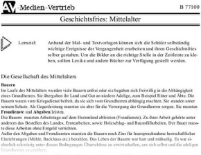 Geschichtsfries Mittelalter zum Basteln