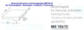 Satz Kippmagnete für Zusatzpläne, mittelblau mit Streifen