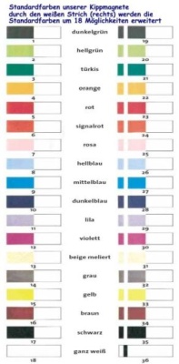 Satz Kippmagnete für Stundenplan, schwarz mit Streifen - weiß