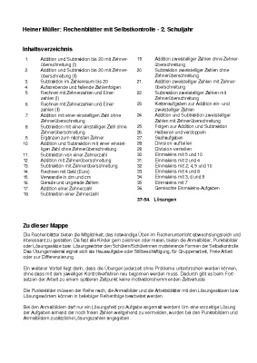 Rechenblätter mit Selbstkontrolle, 2. Klasse