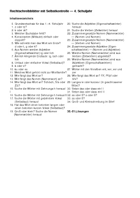 Rechtschreibblätter mit Selbstkontrolle 4. Klasse