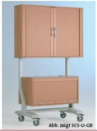 Fahrbarer Schrank für Flat-Screens bis 92cm Breite und 78cm Höhe