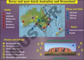 Transparentsatz Kreuz und quer durch die Kontinente (ohne Europa)