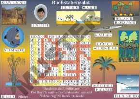 Transparentsatz Rätselspiele: Lebensräume der Erde