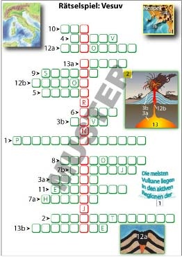 Transparentsatz Vulkane
