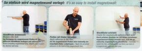 magnetowand®, magnethafte Wände herstellen Set für 1 qm (4 Platten )