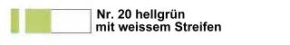 Satz Kippmagnete für Stundenplan, hellgrün mit Streifen - weiß